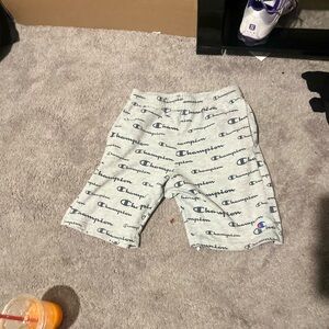 Champion Gray Logo Men's Athletic Shorts